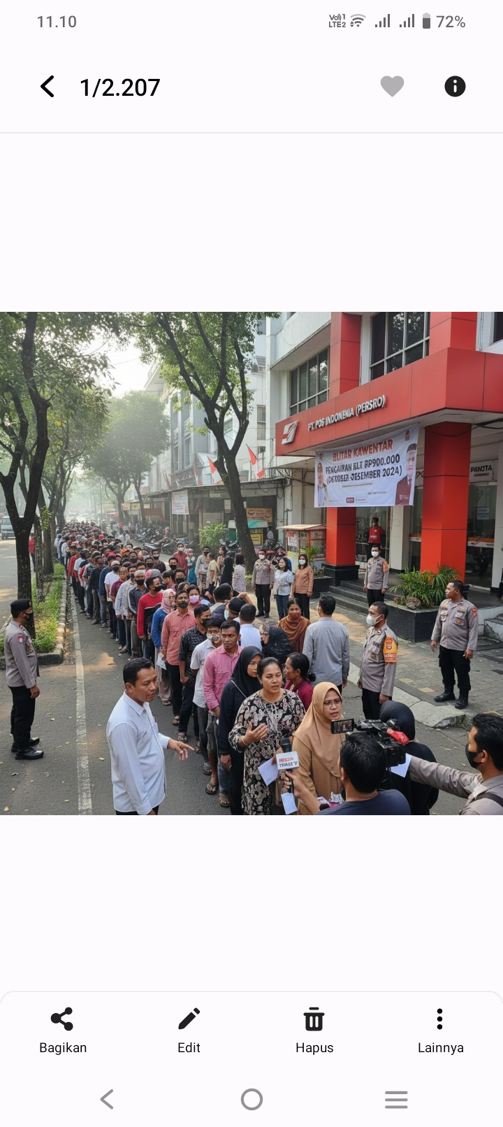 Antrean Warga Membludak demi BLT Rp900.000 di Kantor Pos, Penerima Ungkap Proses & Kendala