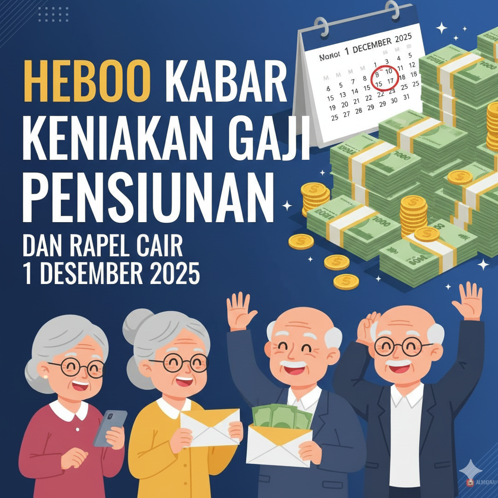 Heboh kabar kenaikan gaji pensiunan dan rapel cair 1 Desember 2025.