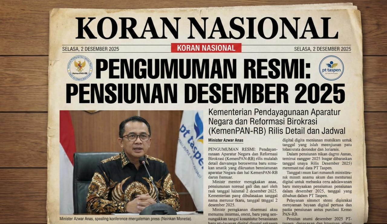 Kabar Resmi Soal Rapel Pensiunan Desember, Taspen Ungkap Progres Tahap Akhir 2025