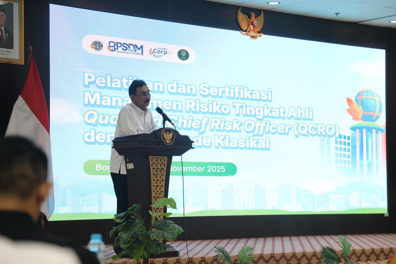 Sekjen Kementerian ATR/BPN Tekankan Pentingnya Pengambilan Keputusan Berbasis Risiko bagi Pimpinan