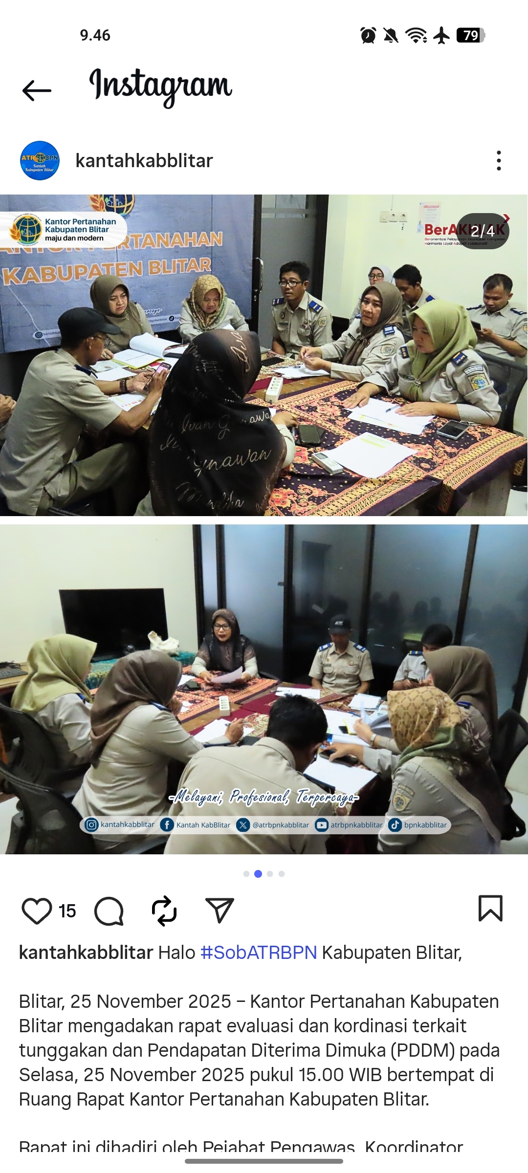 Rapat evaluasi dan kordinasi