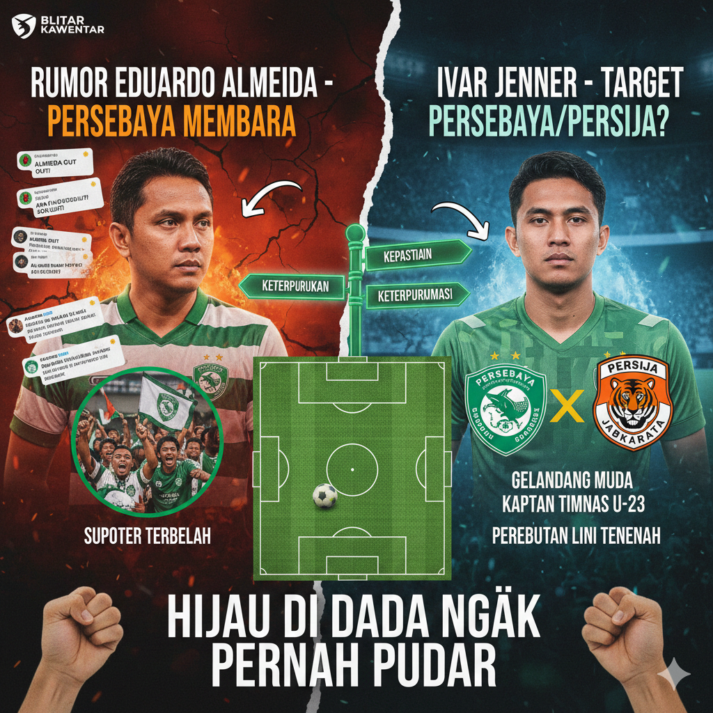 Rumor Eduardo Almeida Persebaya Meledak: Bonek Terbelah, Manajemen Bungkam, Situasi Makin Panas