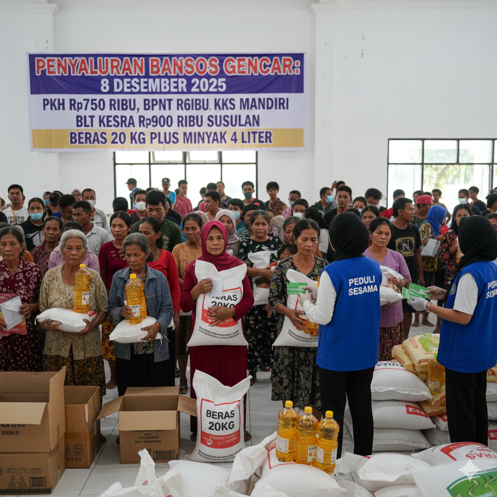 PKH Rp750rb, BPNT Rp600rb KKS Mandiri, BLT Kesra Rp900rb susulan, beras 20 kg plus minyak