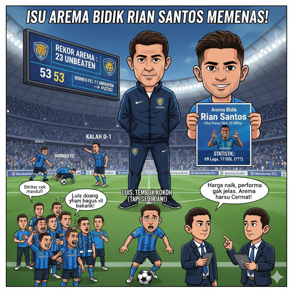 isu Arema bidik Rian santos memanas