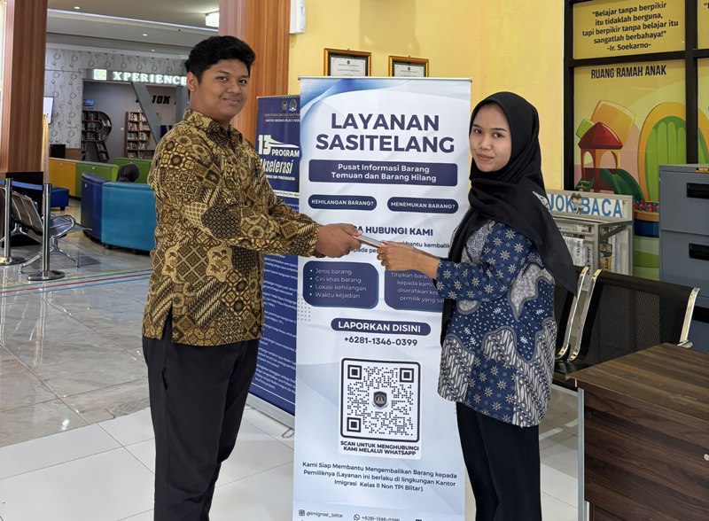 INOVATIF: Imigrasi Blitar memperkenalkan layanan baru berupa SASITELANG.   Inovasi untuk Permudah Pelaporan Barang Hilang
