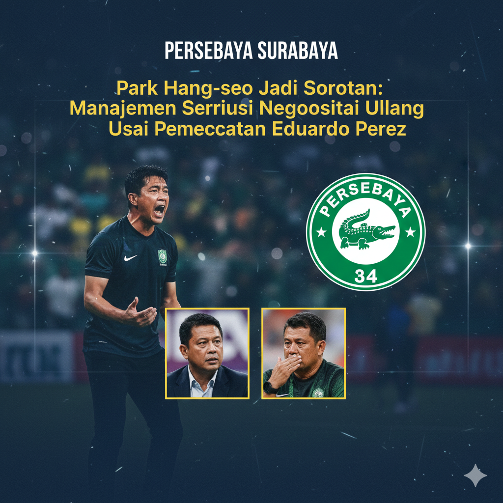Persebaya Surabaya Park Hang-seo Jadi Sorotan: Manajemen Seriusi Negosiasi Ulang Usai Pemecatan Eduardo Perez