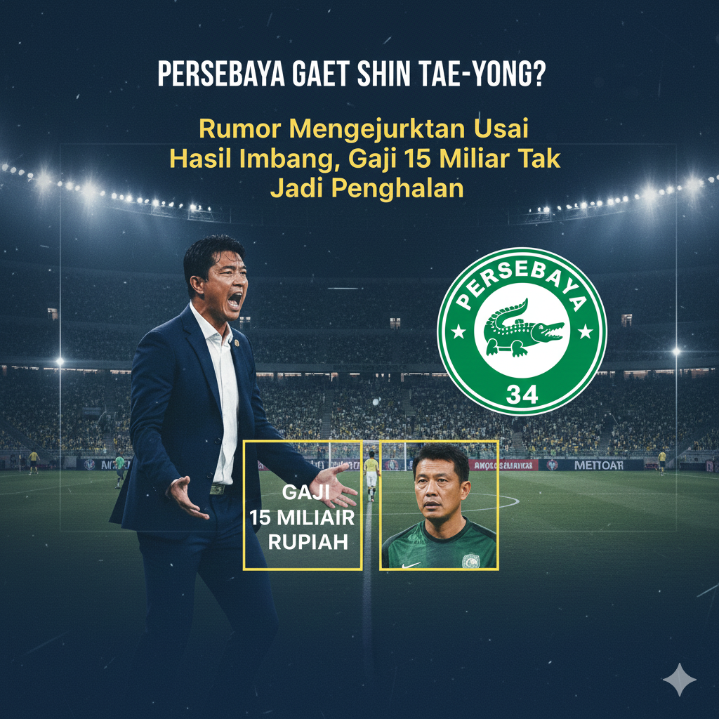 Persebaya Gaet Shin Tae-yong? Rumor Mengejutkan Usai Hasil Imbang, Gaji 15 Miliar Tak Jadi Penghalang