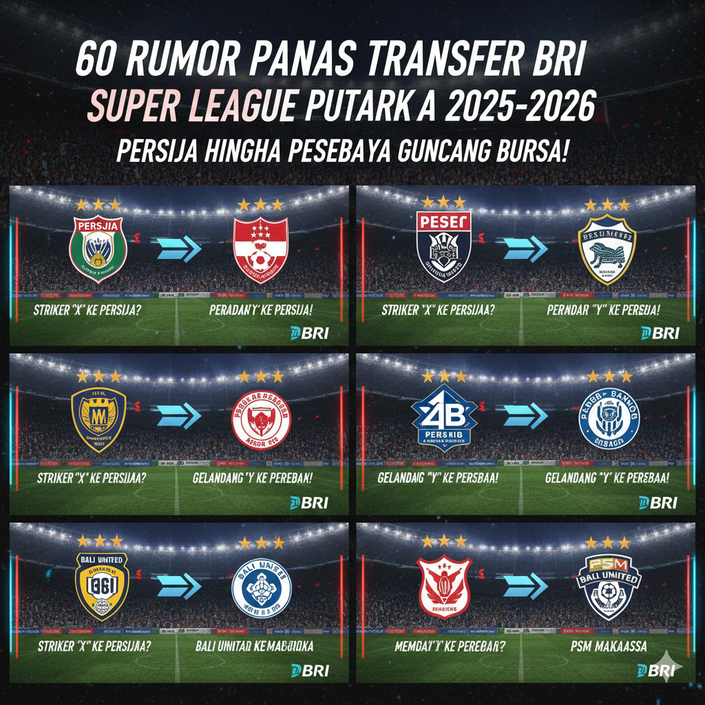 60 Rumor Panas Transfer BRI Super League Putaran Kedua 2025-2026, Persija hingga Persebaya Guncang Bursa!