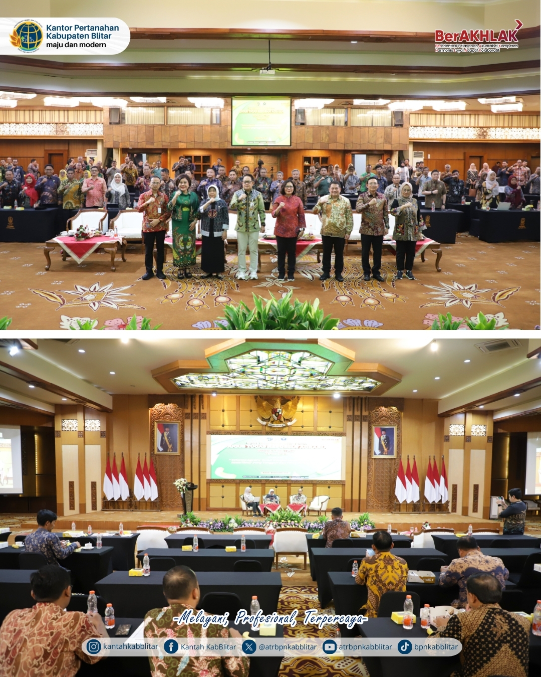 Kantor Pertanahan Kabupaten Blitar Menghadiri Rapat Koordinasi Gugus Tugas Reforma Agraria Tahun 2026
