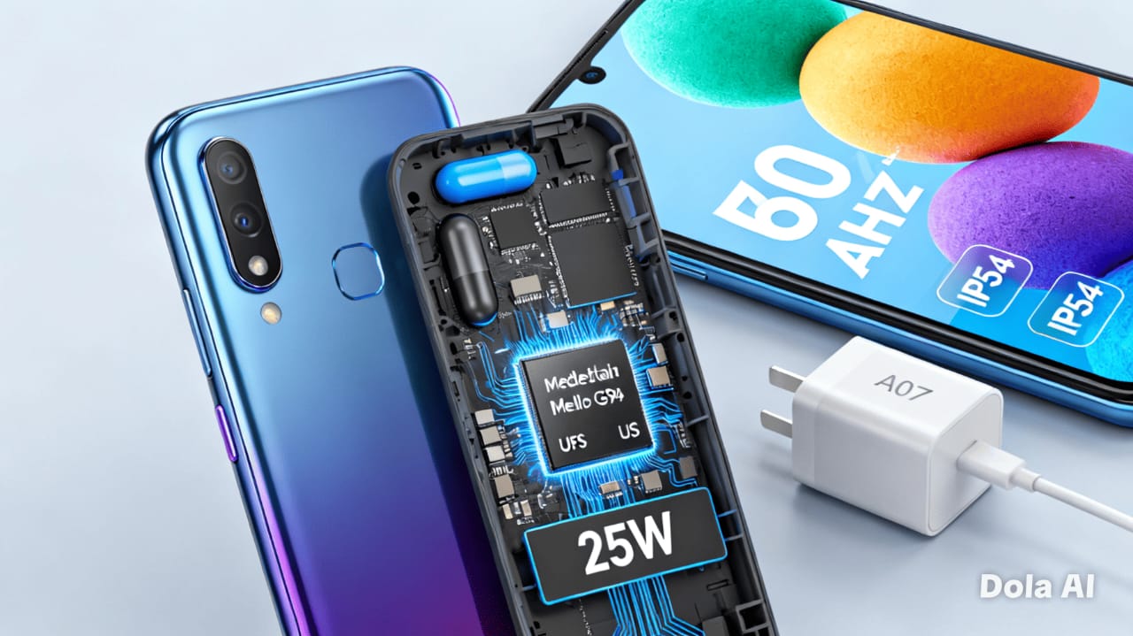 Tertarik Samsung Galaxy A07 harga 1 jutaan? Intip review lengkapnya! Spek gahar Helio G99, storage UFS, charger 25W gratis.