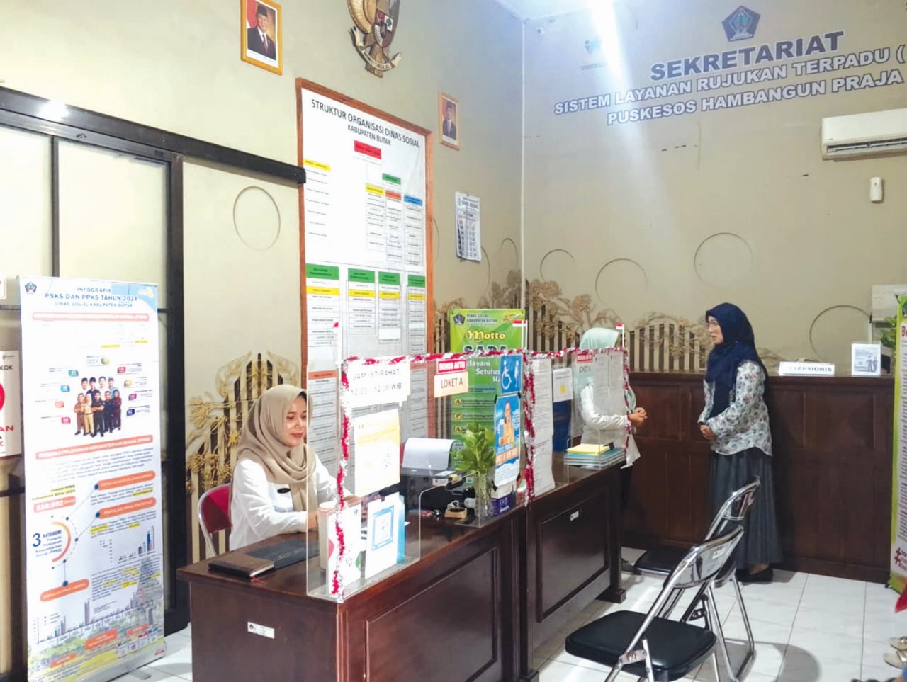 MENUNGGU: Dinsos Kabupaten Blitar tunggu informasi lebih lanjut dari Polres Blitar Kota terkait penanganan bayi telantar di Kecamatan Udanawu.