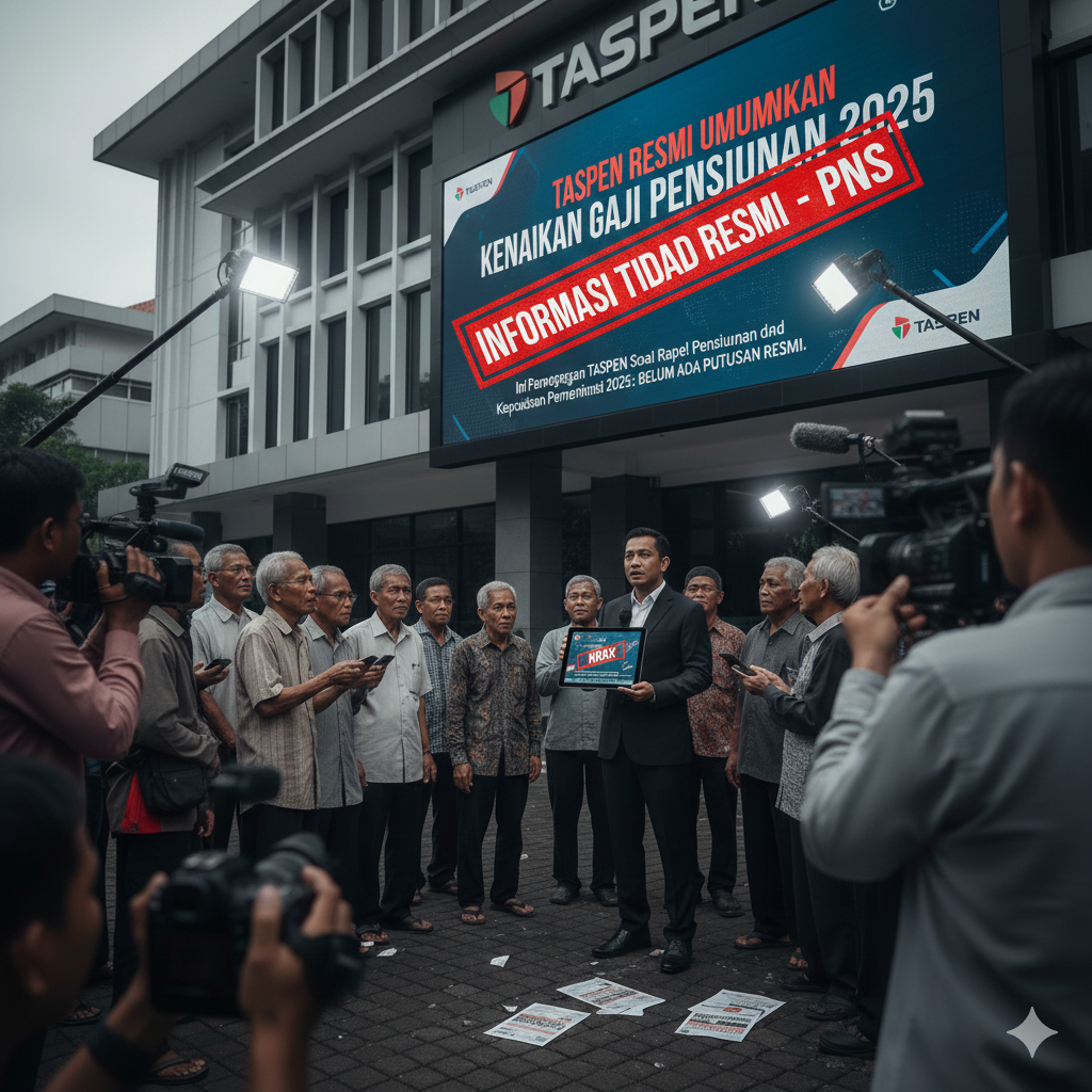 Viral &lsquo;TASPEN Resmi Umumkan Kenaikan Gaji Pensiunan PNS&rsquo;, Ini Penegasan TASPEN Soal Rapel Pensiunan dan Keputusan Pemerintah 2025