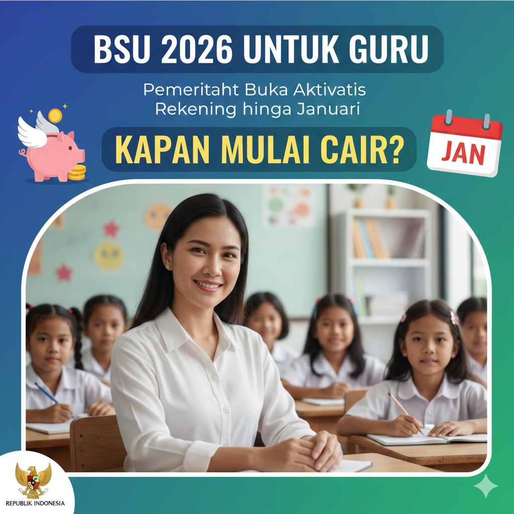 BSU 2026 untuk Guru: Pemerintah Buka Aktivasi Rekening hingga Januari, Kapan Mulai Cair?