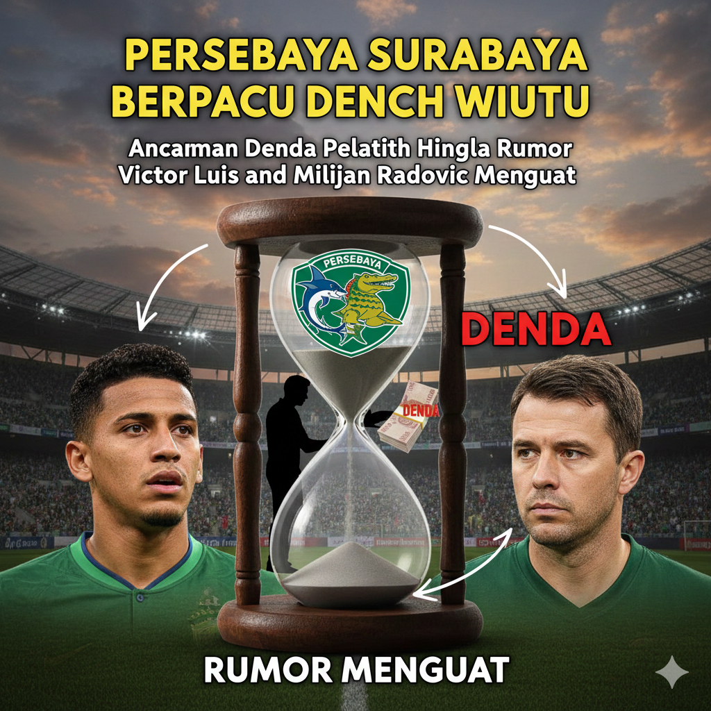 Persebaya Surabaya Berpacu dengan Waktu, Ancaman Denda Pelatih hingga Rumor Victor Luis dan Miljan Radovic Menguat