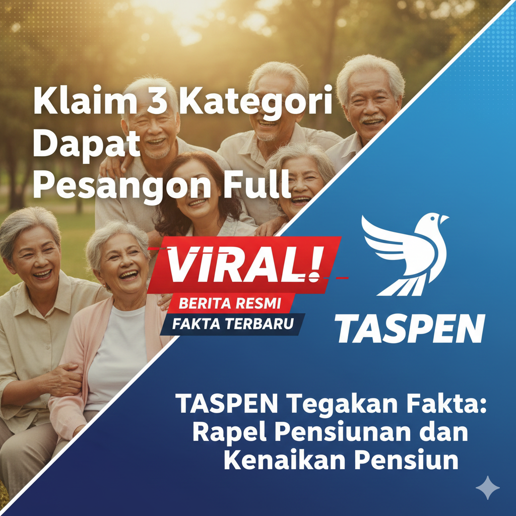 Viral Klaim 3 Kategori Dapat Pesangon Full, TASPEN Tegaskan Fakta Rapel Pensiunan dan Kenaikan Pensiun