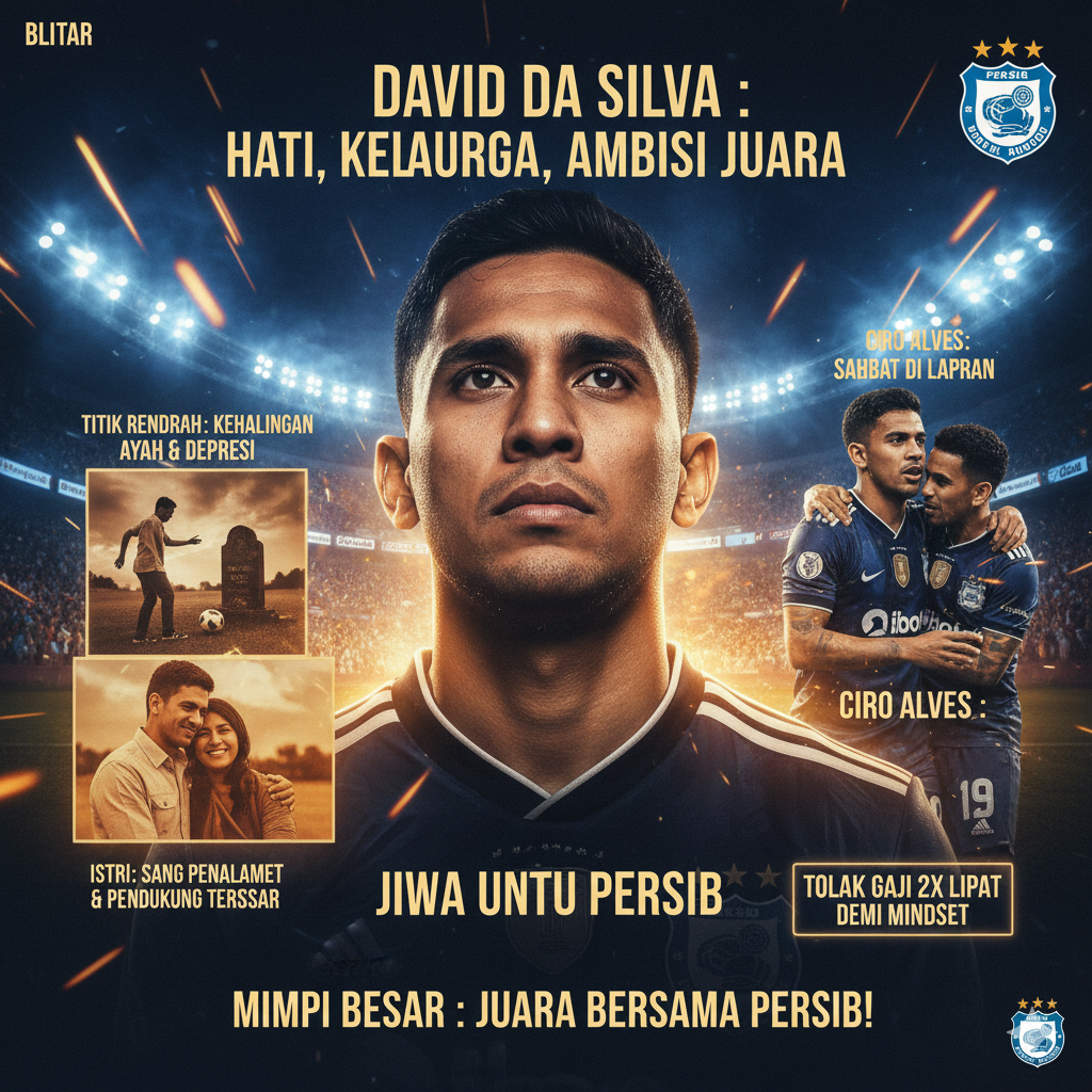 David da Silva curhat bangkit dari depresi setelah Ayah meninggal. Peran istri jadi kunci comeback di Persib Di balik kegarangan dan ketajam