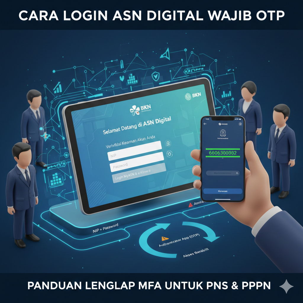 Cara Login ASN Digital Wajib Pakai OTP, Begini Panduan Lengkap MFA untuk PNS dan PPPK agar Tak Gagal Masuk MyASN