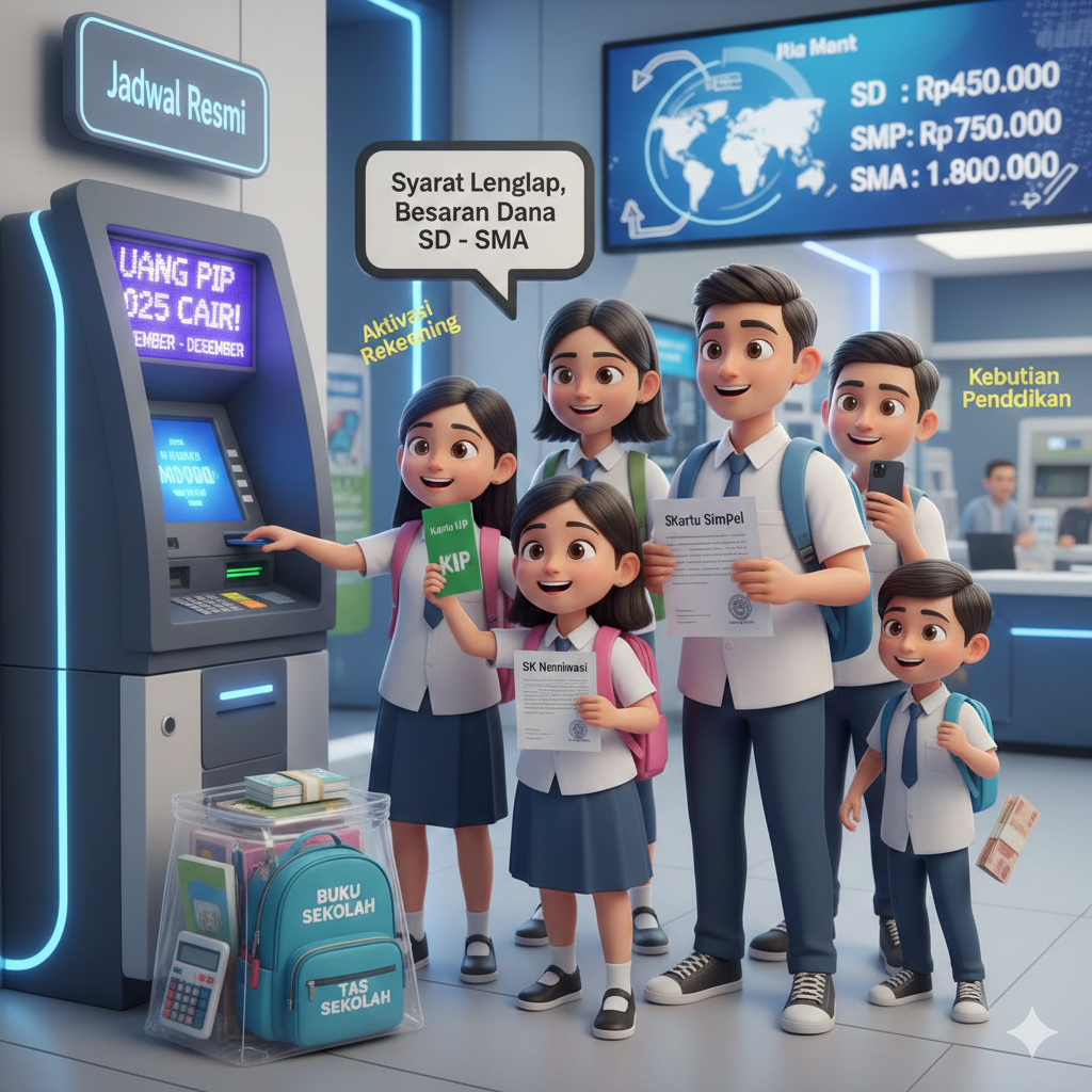 Uang PIP 2025 Kapan Cair? Ini Jadwal Resmi November&ndash;Desember, Syarat Lengkap, dan Besaran Dana untuk SD hingga SMA