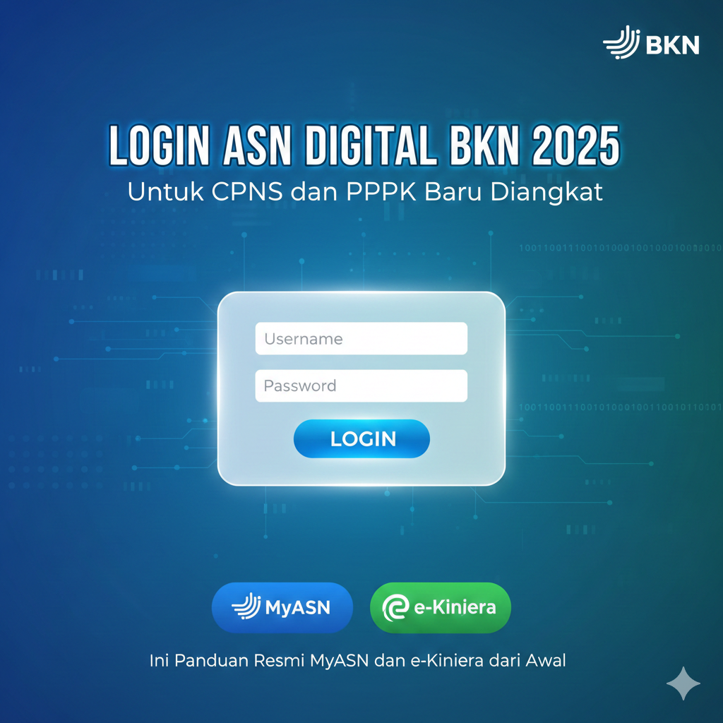 Login ASN Digital BKN 2025 untuk CPNS dan PPPK Baru Diangkat, Ini Panduan Resmi MyASN dan e-Kinerja dari Awal