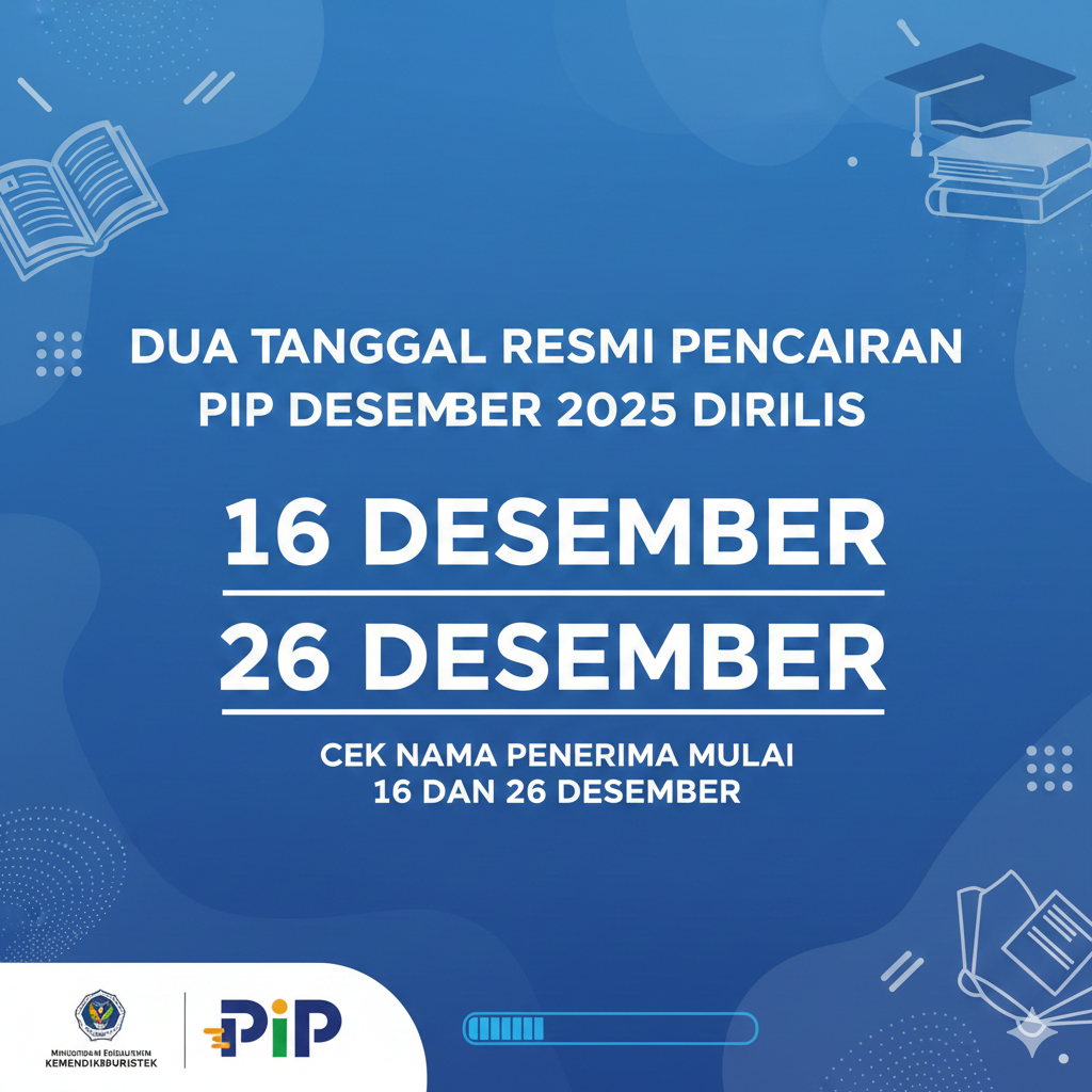 Dua Tanggal Resmi Pencairan PIP Desember 2025 Dirilis, Cek Nama Penerima Mulai 16 dan 26 Desember