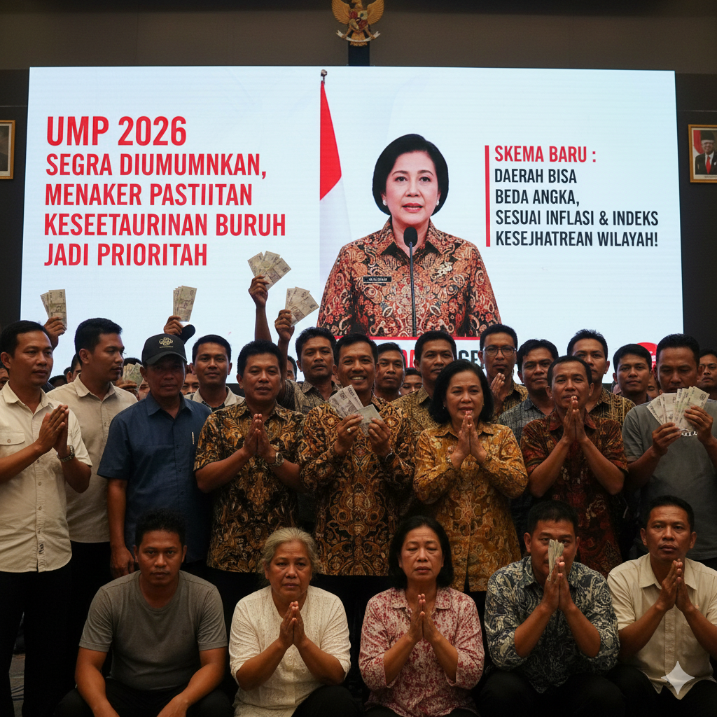 UMP 2026 Segera Diumumkan, Menaker Pastikan Kesejahteraan Buruh Jadi Prioritas, Skema Baru Bikin Daerah Bisa Beda Angka