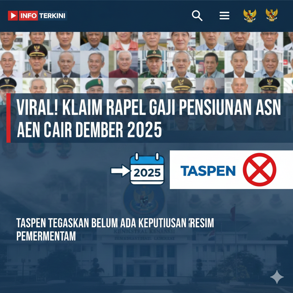 Viral Klaim Rapel Gaji Pensiunan ASN TNI Polri Cair Desember 2025, TASPEN Tegaskan Belum Ada Keputusan Resmi Pemerintah