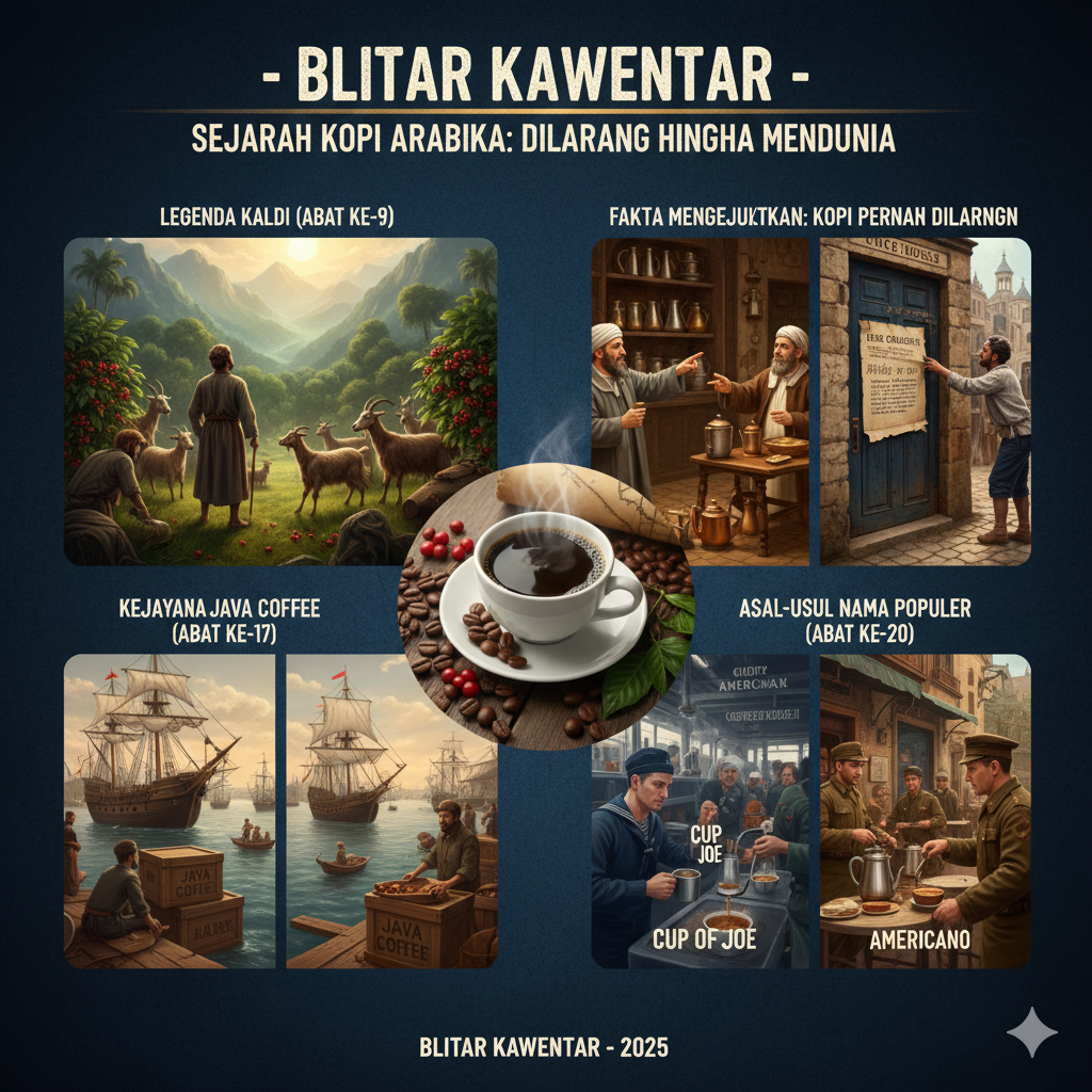 Simak Sejarah Kopi Arabika yang legendaris! Dari penemuan di Ethiopia hingga alasan unik sebutan Cup of Joe yang jarang orang tahu.