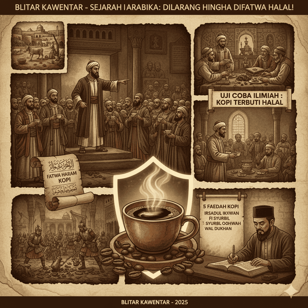 Simak Sejarah Kopi Arabika yang penuh drama! Pernah diharamkan di Makkah hingga rahasia kitab kopi karya ulama Kediri.
