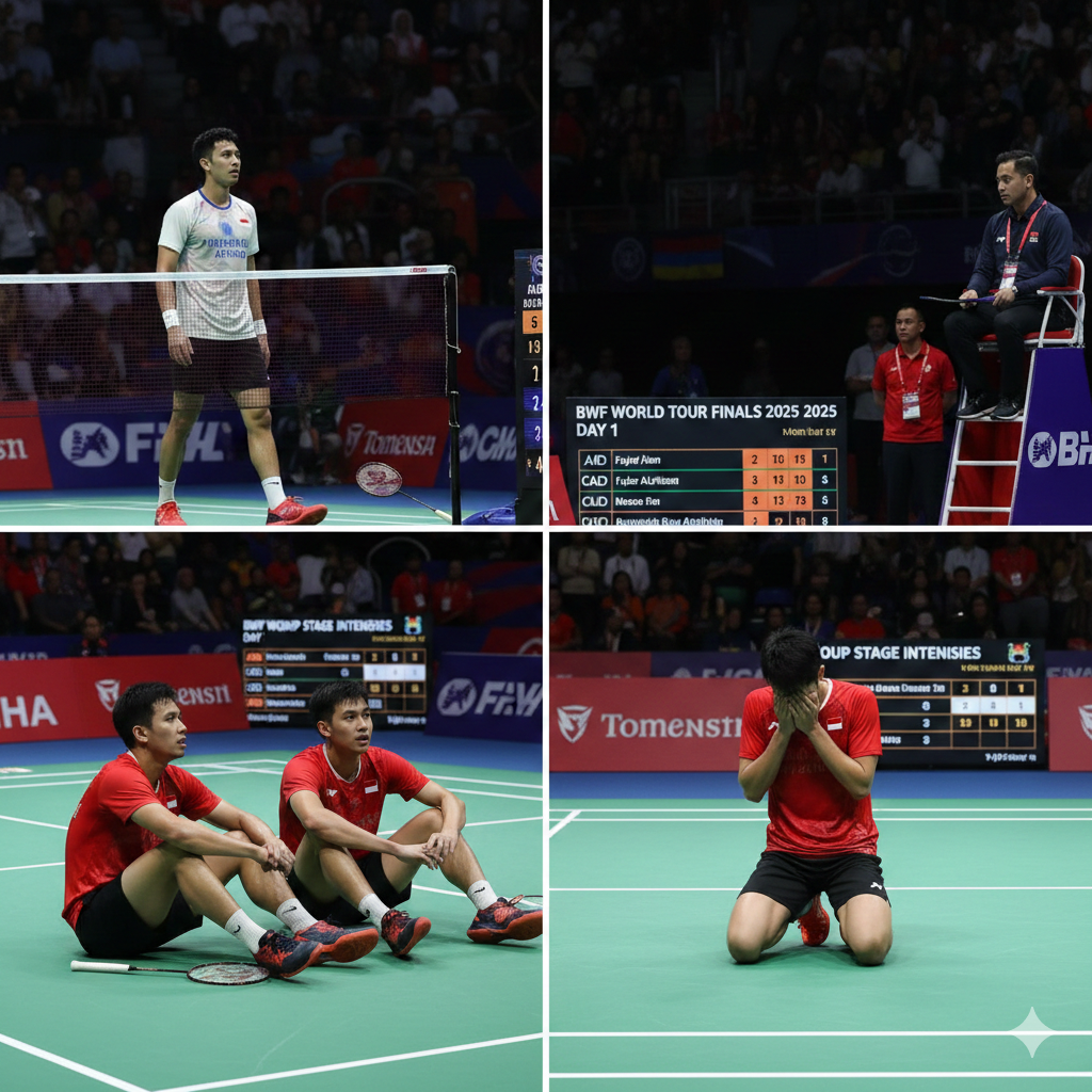Hasil BWF World Tour Finals 2025 Hari Pertama: Fajar/Fikri dan Jonatan Christie Tersungkur, Persaingan Grup Makin Panas