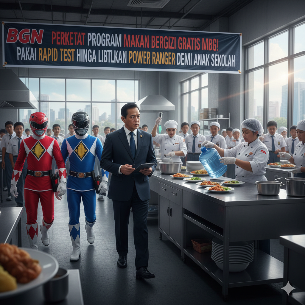 BGN Perketat Program Makan Bergizi Gratis MBG, Pakai Rapid Test hingga Libatkan Power Ranger demi Anak Sekolah