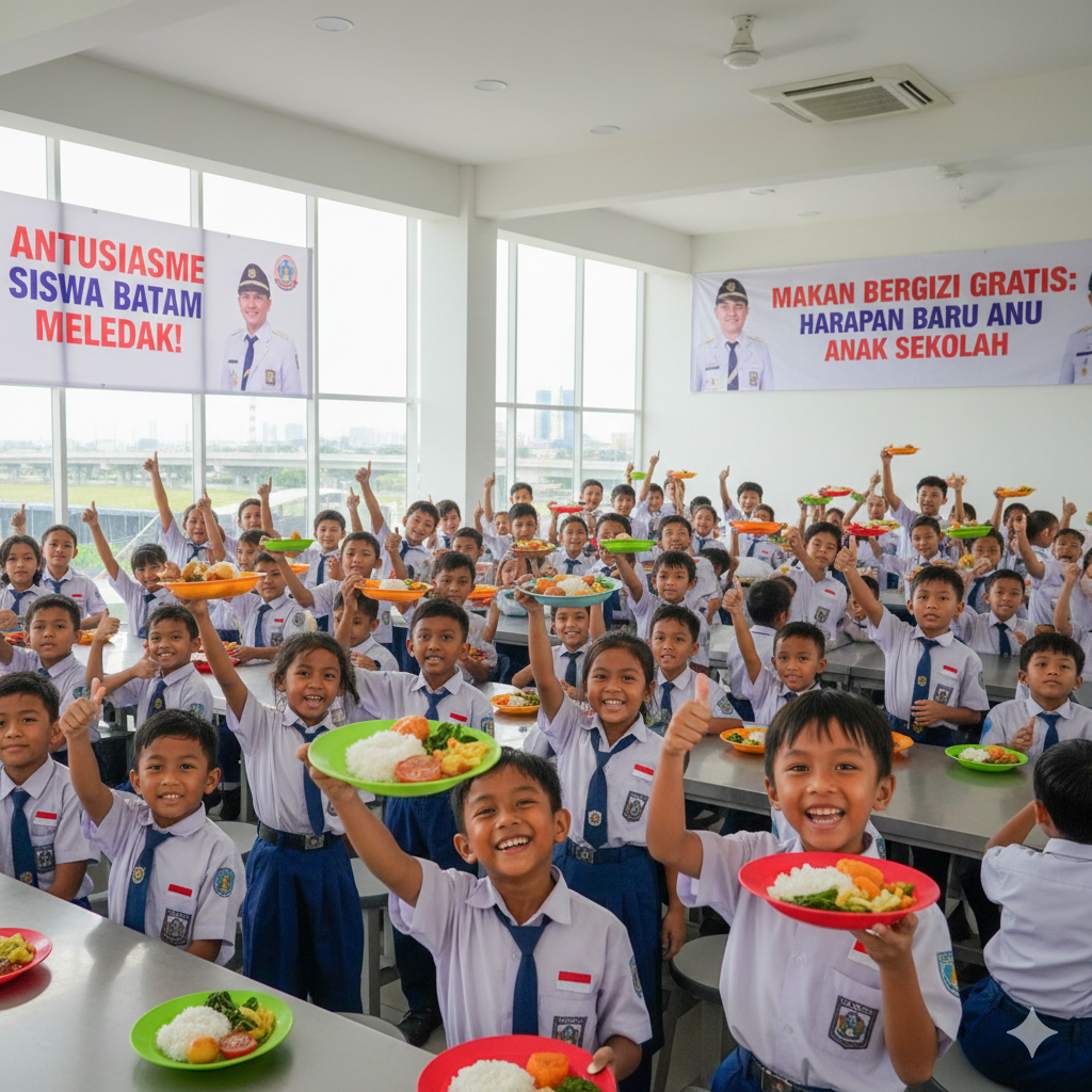 Antusiasme Siswa Batam Meledak, Program Makan Bergizi Gratis (MBG) Jadi Harapan Baru Anak Sekolah dari Keluarga Tak Mampu