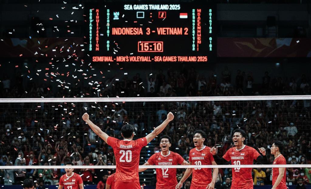 Voli Putra Indonesia 2025 Menggila! Tumbangkan Vietnam 3-2, Tantang Thailand di Final SEA Games