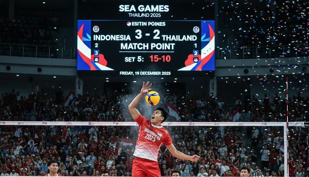 Voli Putra Indonesia 2025 Tembus Final SEA Games Thailand! Kalahkan Vietnam 3-2, Tinggal Selangkah ke Emas