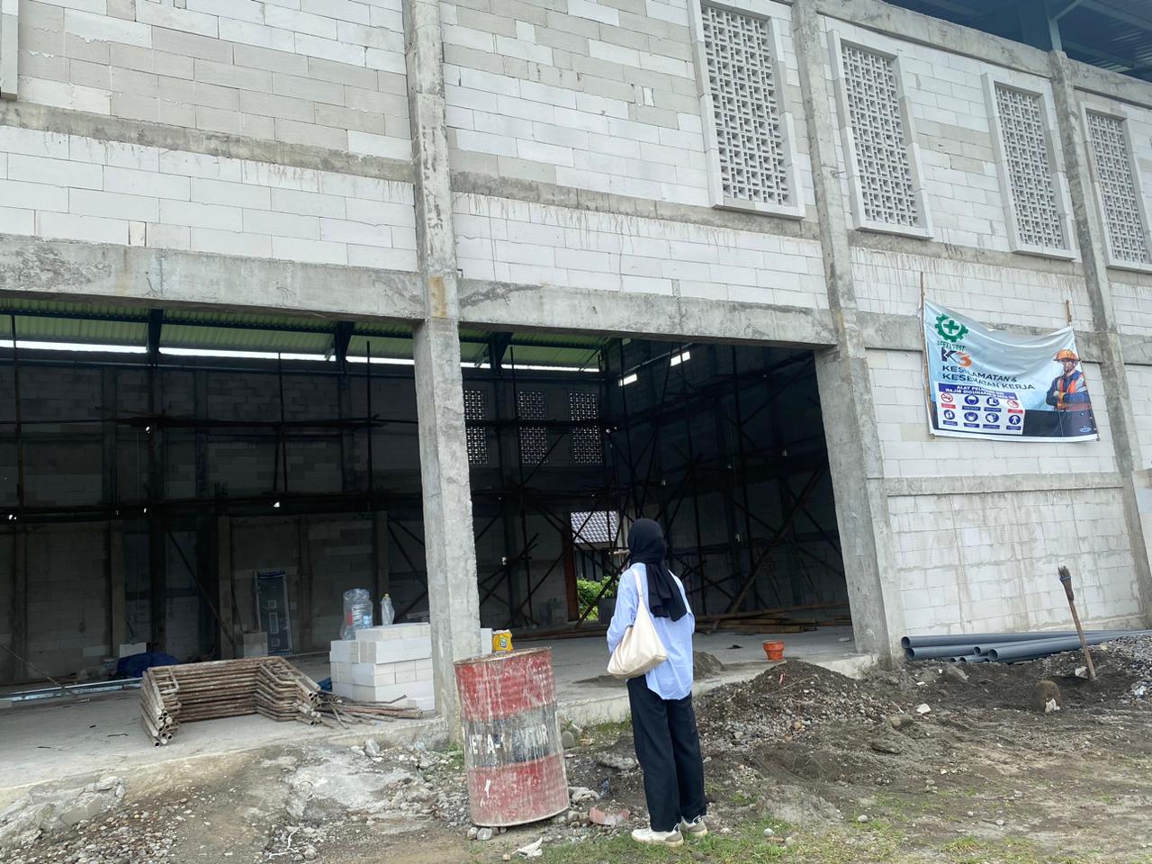 PERKUAT PEMBINAAN: Tahun depan pembangunan GOR Bela Diri Mastrip dilanjutkan dan ditarget tuntas.