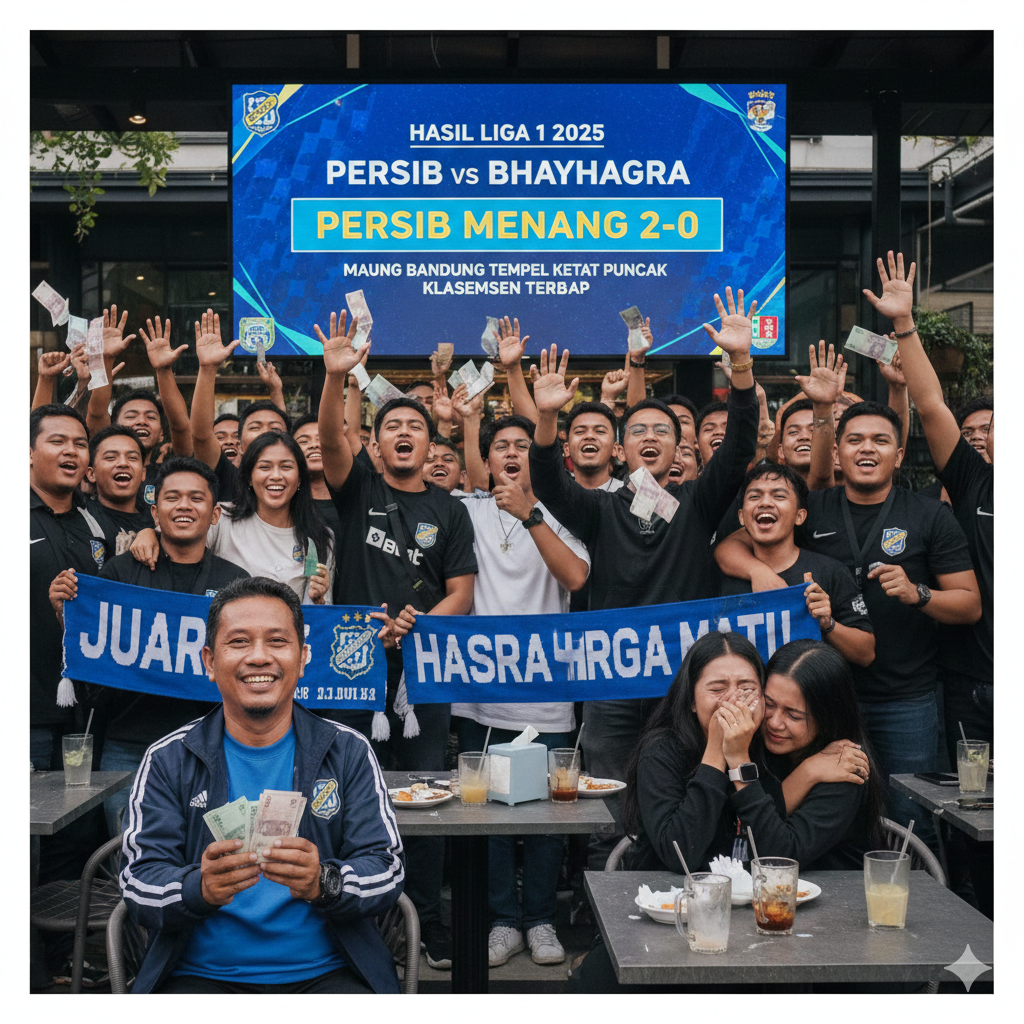 Hasil Liga 1 2025 Persib vs Bhayangkara: Menang 2-0, Maung Bandung Tempel Ketat Puncak Klasemen Terbaru Hari Ini