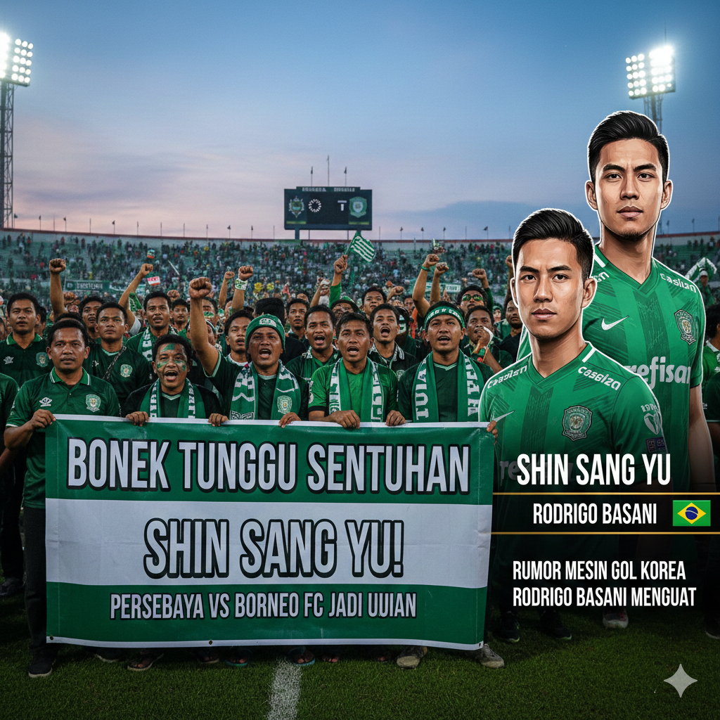 Bonek Tunggu Sentuhan Shin Sang Yu! Persebaya vs Borneo FC Jadi Ujian, Rumor Mesin Gol Korea Rodrigo Basani Menguat