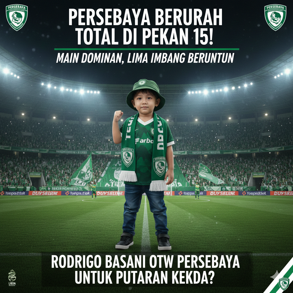 Persebaya Berubah Total di Pekan 15! Main Dominan, Lima Imbang Beruntun, Rodrigo Basani Otw Persebaya untuk Putaran Kedua?