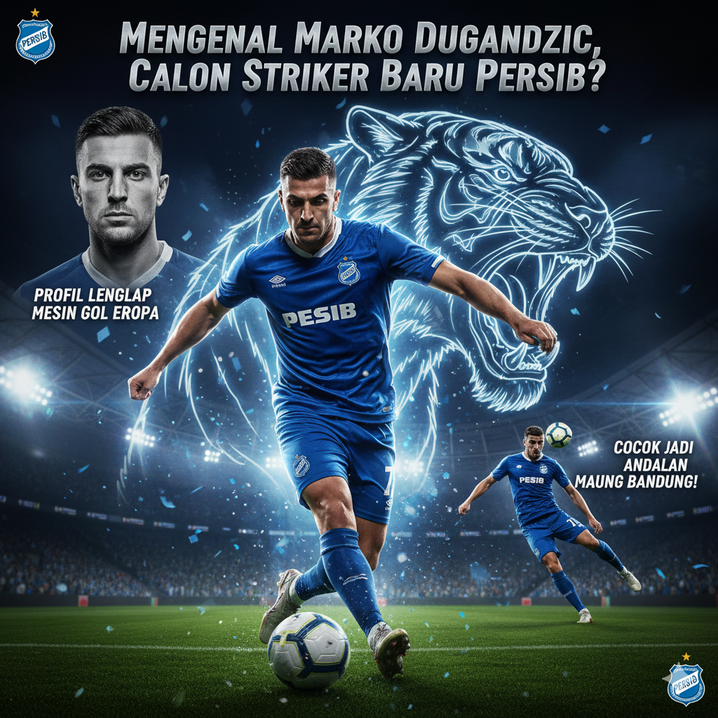 Mengenal Marko Dugandzic, Calon Striker Baru Persib? Profil Lengkap Mesin Gol Eropa yang Disebut Cocok Jadi Andalan Maung Bandung