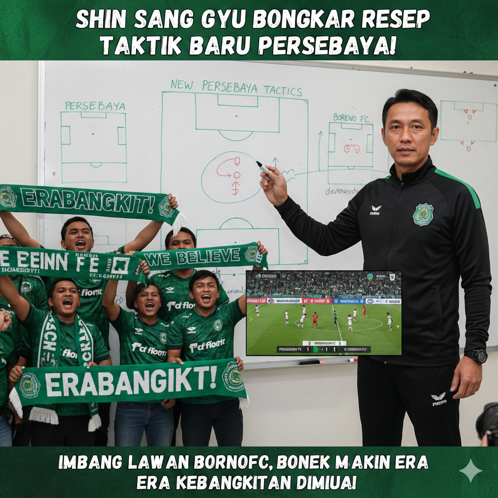 Shin Sang Gyu Bongkar Resep Taktik Baru Persebaya! Imbang Lawan Borneo FC, Bonek Makin Yakin Era Kebangkitan Dimulai