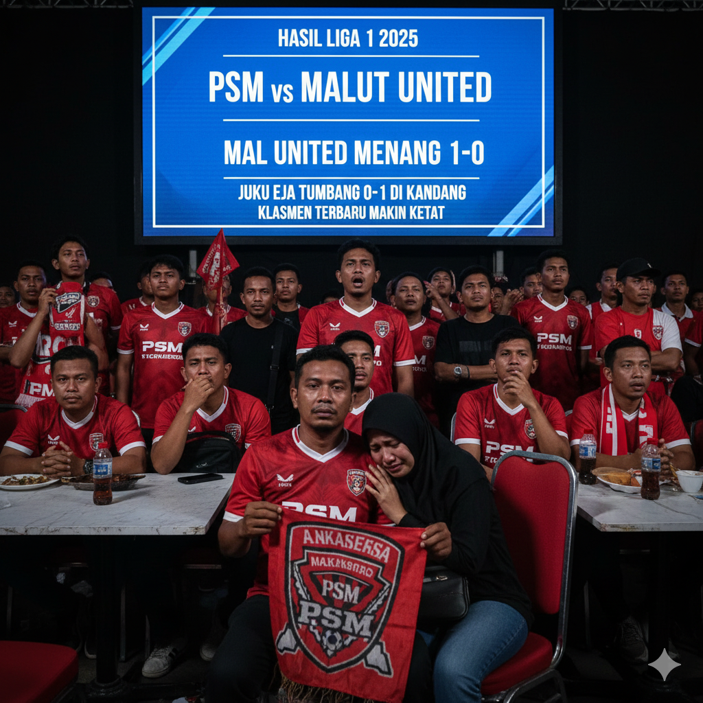 Hasil Liga 1 2025 PSM vs Malut United: Juku Eja Tumbang 0-1 di Kandang, Klasemen Terbaru Hari Ini Makin Ketat