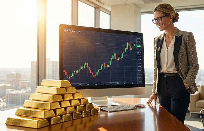 Harga emas hari ini Selasa 23 Desember 2025 naik. Cek update harga emas Antam, UBS, dan Galeri 24 terbaru beserta buyback.