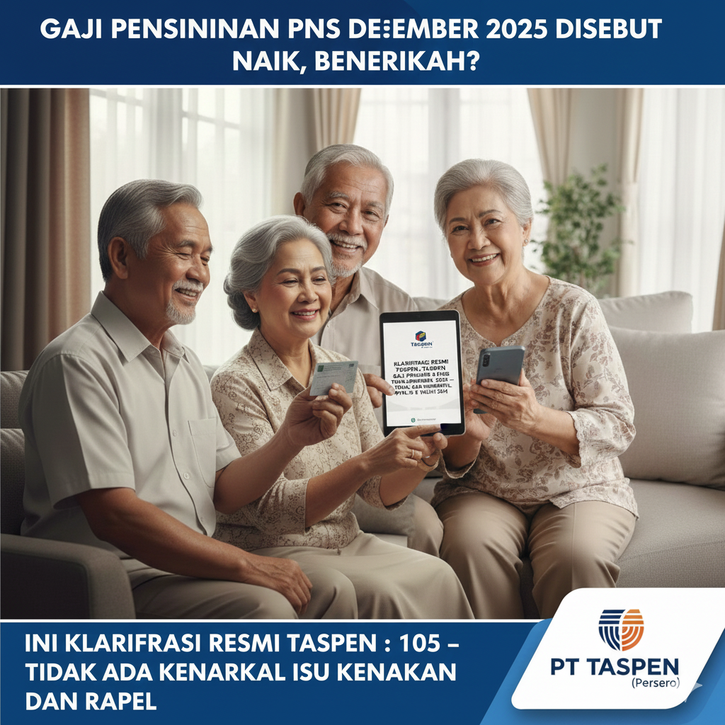 Gaji pensiunan PNS Desember 2025 disebut naik? Benarkah