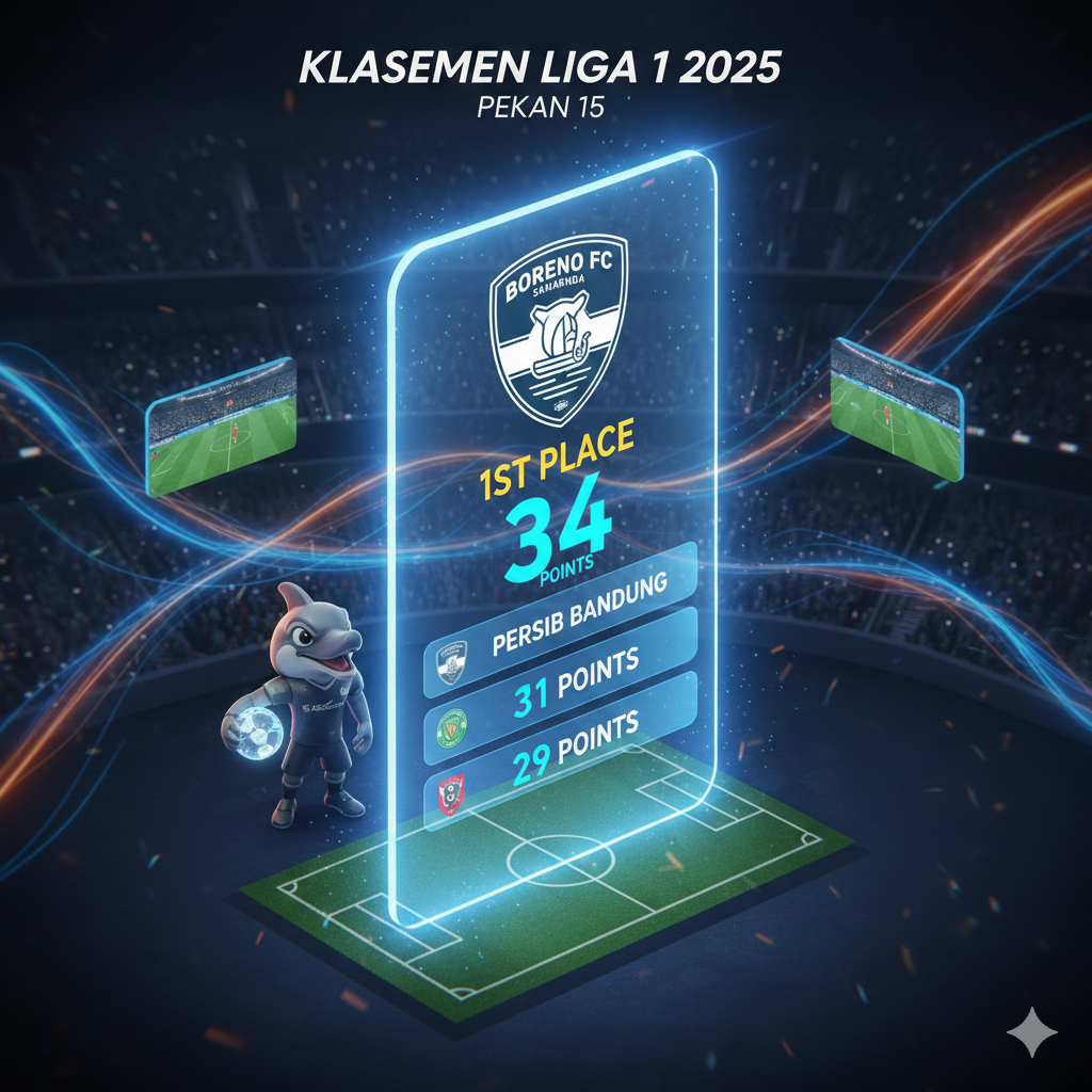 Klasemen Liga 1 2025 Terbaru Usai Pekan 15: Borneo FC Masih Tak Tergoyahkan, Persib dan Persija Terus Membayangi