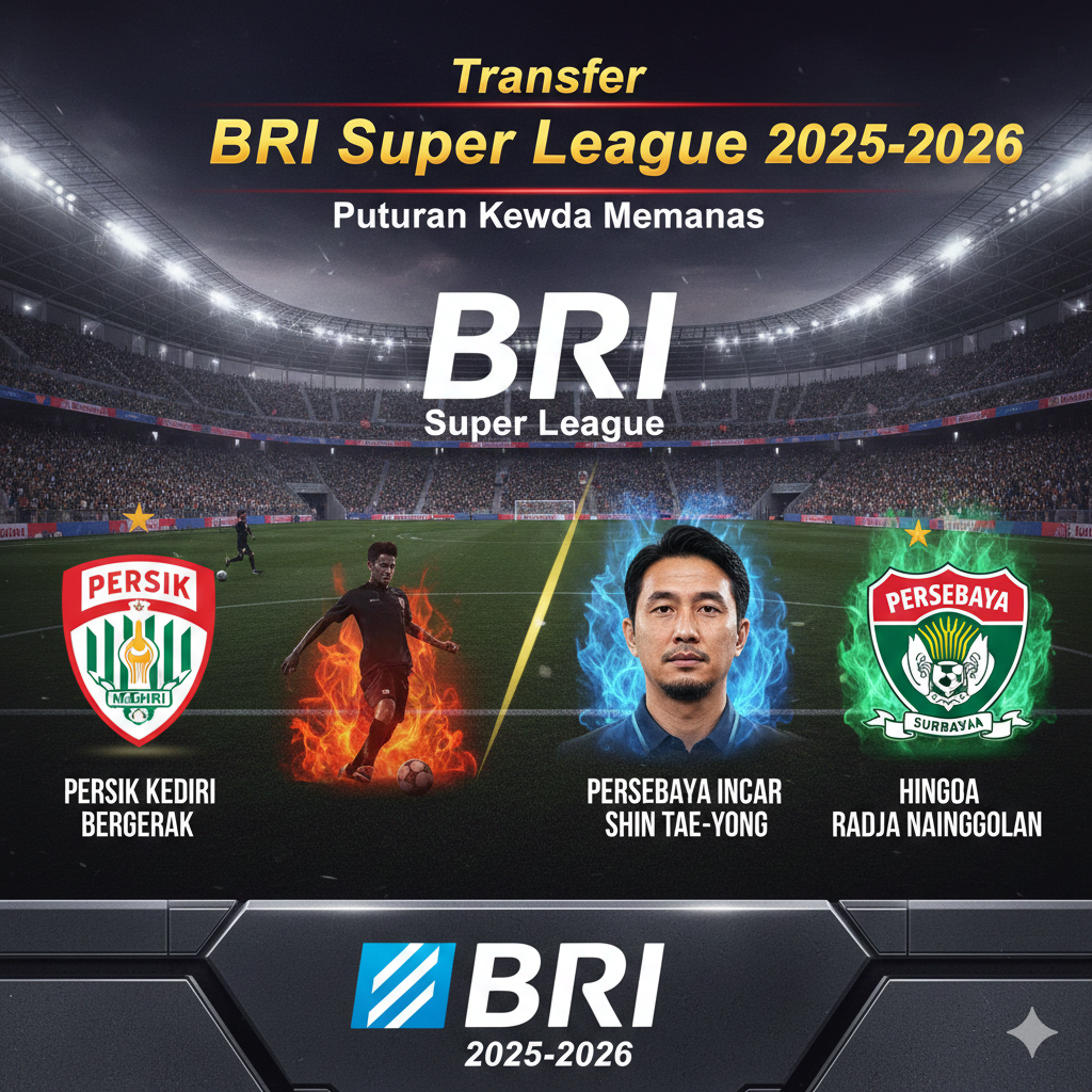 Transfer BRI Super League 2025-2026 Putaran Kedua Memanas: Persik Kediri Bergerak, Persebaya Incar Shin Tae-yong hingga Radja Nainggolan