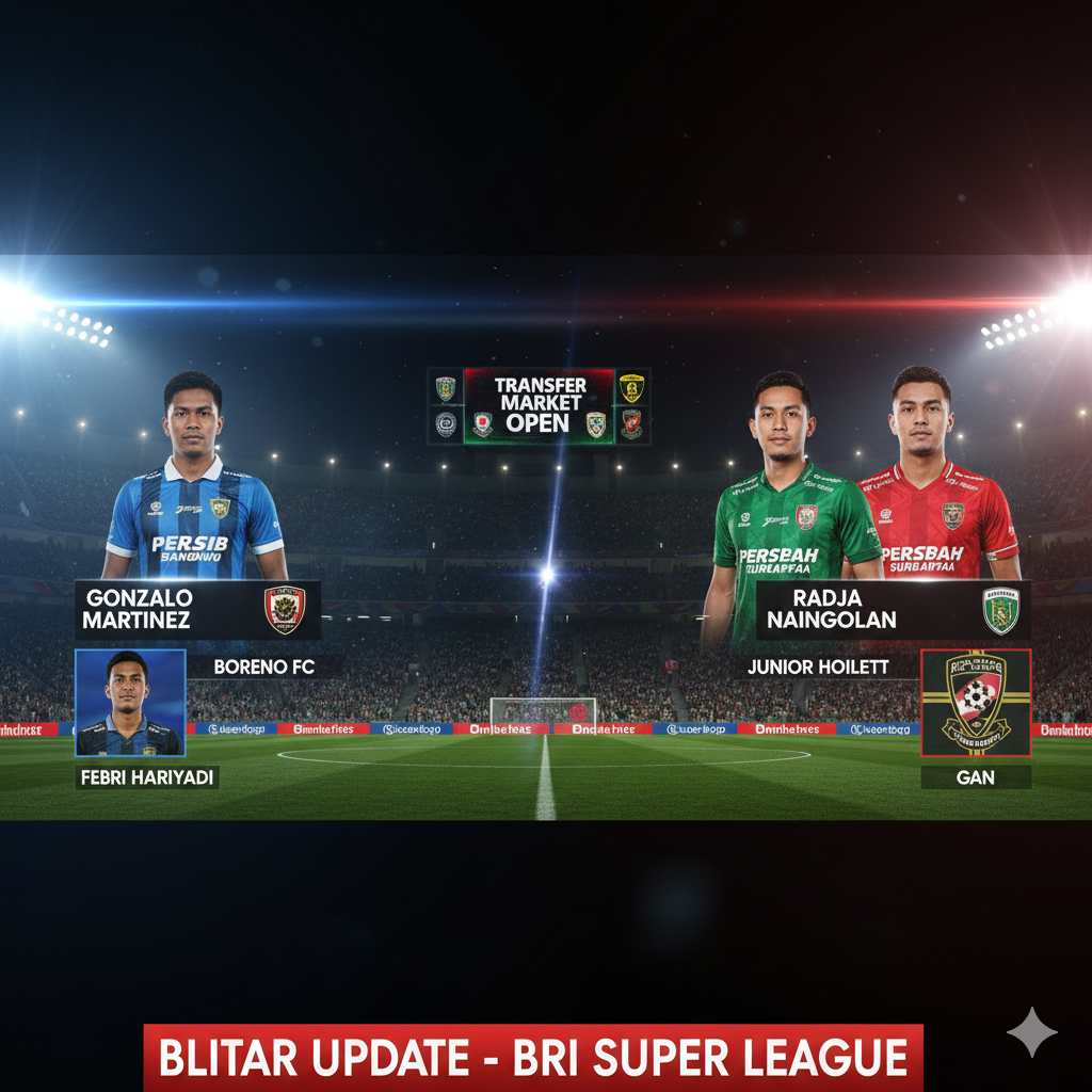 Update Bursa Transfer BRI Super League 2025: Persib incar Gonzalo Martinez, Persebaya bidik Radja Nainggolan, hingga rumor Febri Hariyadi.