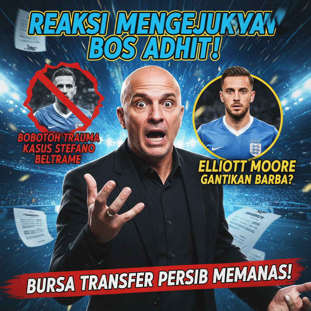 REAKSI MENGEJUTKAN BOS ADHIT! Elliott Moore Gantikan Barba? Bobotoh Trauma Kasus Stefano Beltrame, Bursa Transfer Persib Memanas