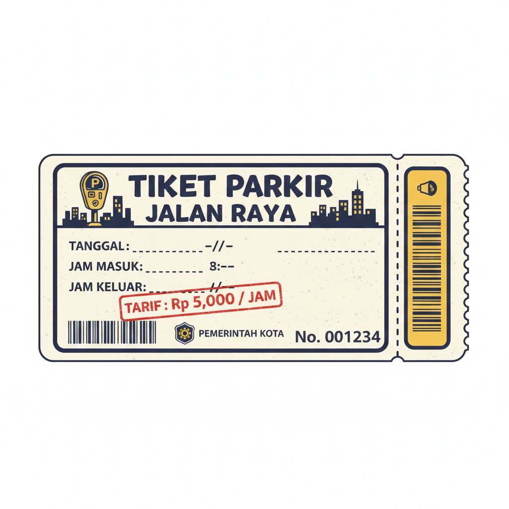 ILUSTRASI KARCIS PARKIR