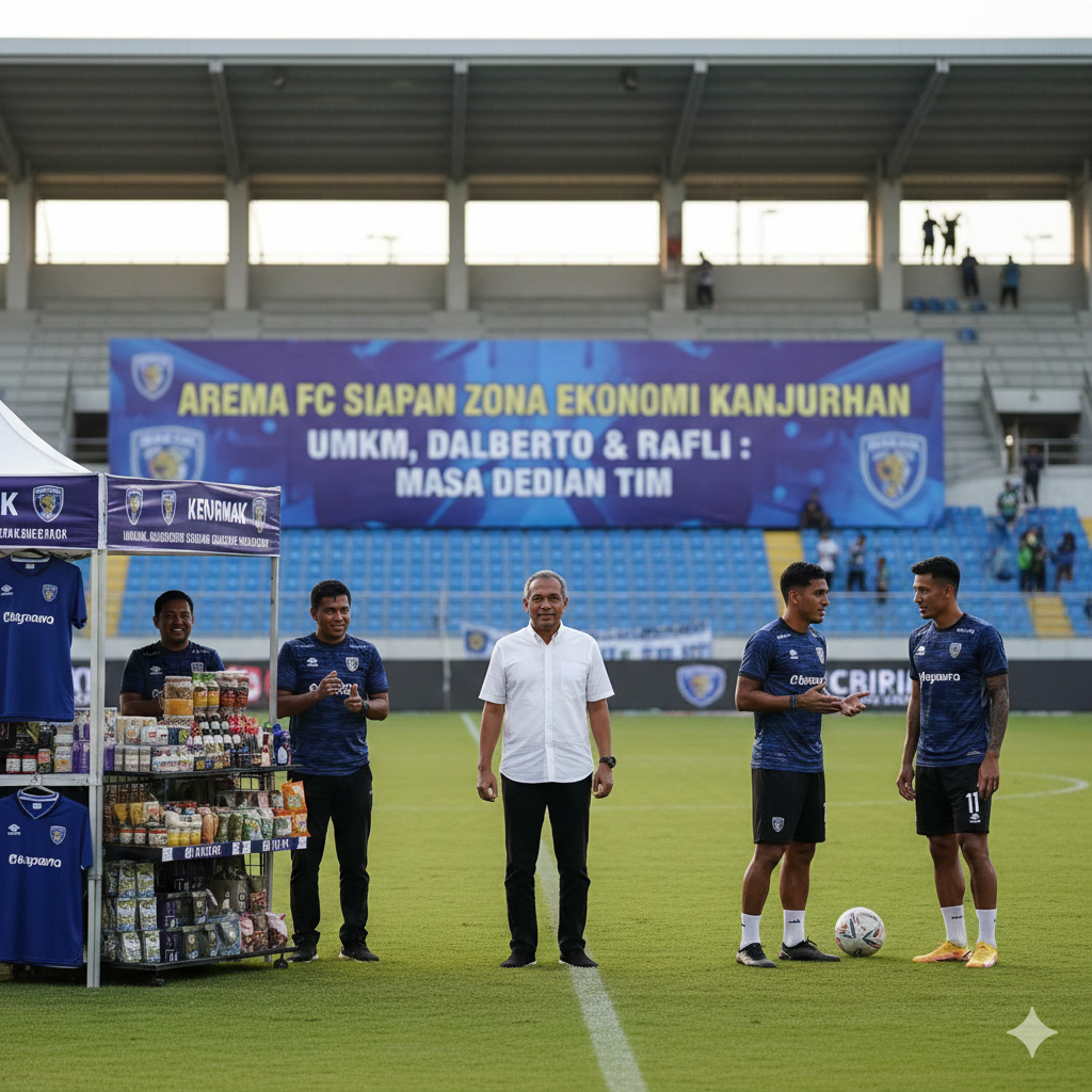 Arema FC Siapkan Zona Ekonomi Kanjuruhan, UMKM hingga Masa Depan Dalberto dan Rafli Jadi Sorotan