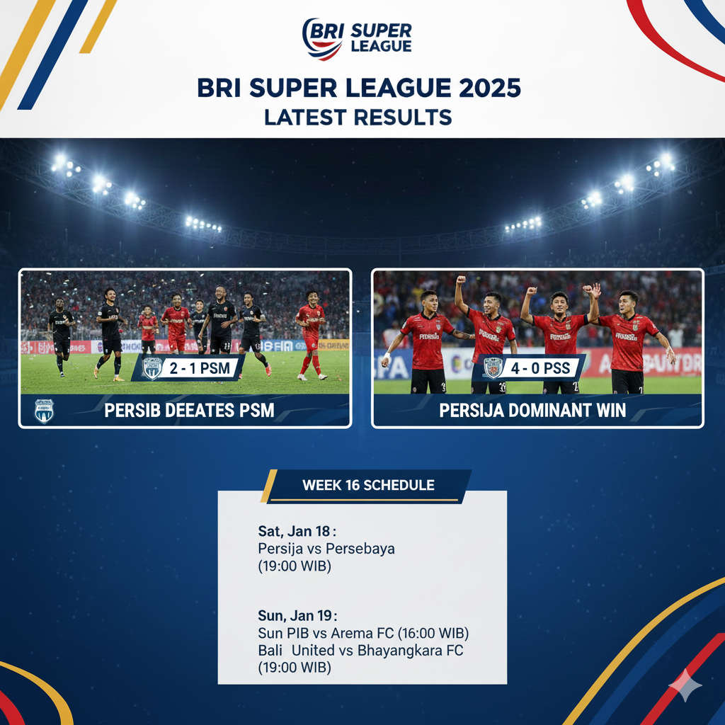 Jadwal Liga 1 Super League 2025 Pekan 16