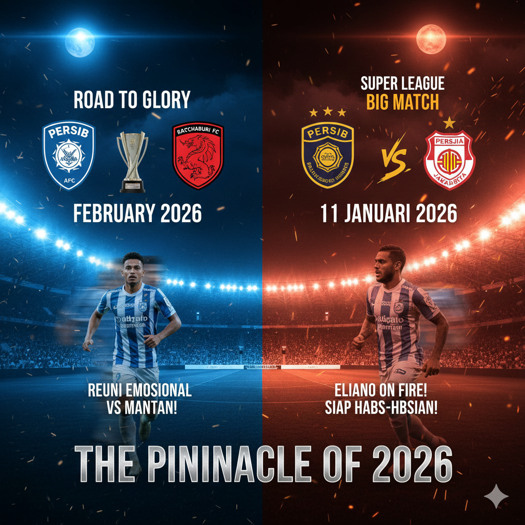 Resmi! Persib Bandung bertemu Ratchaburi FC di babak 16 besar ACL2. Simak jadwal lengkapnya dan persiapan Maung Bandung jelang laga krusial kontra Persija.